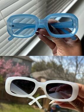 SET white & blue Retro Sunglasses (2-for-1) –  Gift Set